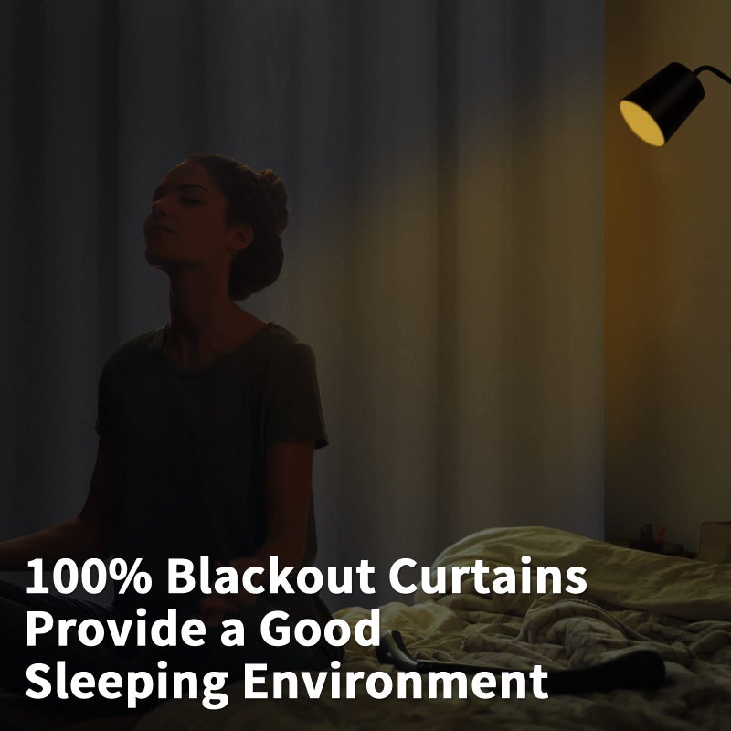 BGment Grey Blackout Curtains 54 Inch Length for Bedroom 2 Panels Set, Linen Textured Thermal Insulation Soundproof Window Curtain Drapes with Grommet, 52 Inch Wide Each Panel - Image 3